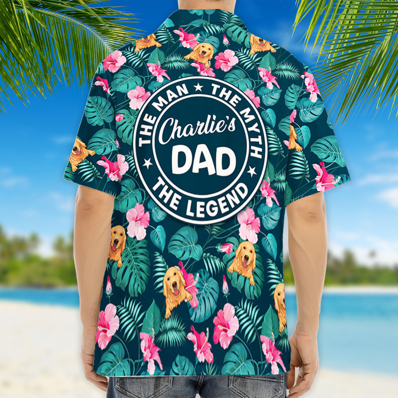 Dog Dad Legend - Personalized Custom Hawaiian Shirt