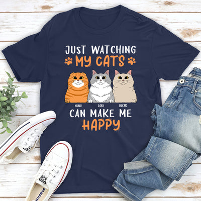 Watch My Cat - Personalized Custom Unisex T-shirt