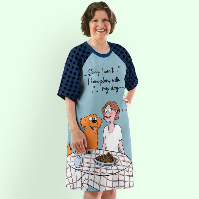 I Have Plans - Personalized Custom 3/4 Sleeve Dress