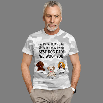 World's Best Dog Dad - Personalized Custom All-over-print T-shirt
