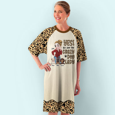 Crazy Dog Lady - Personalized Custom 3/4 Sleeve Dress