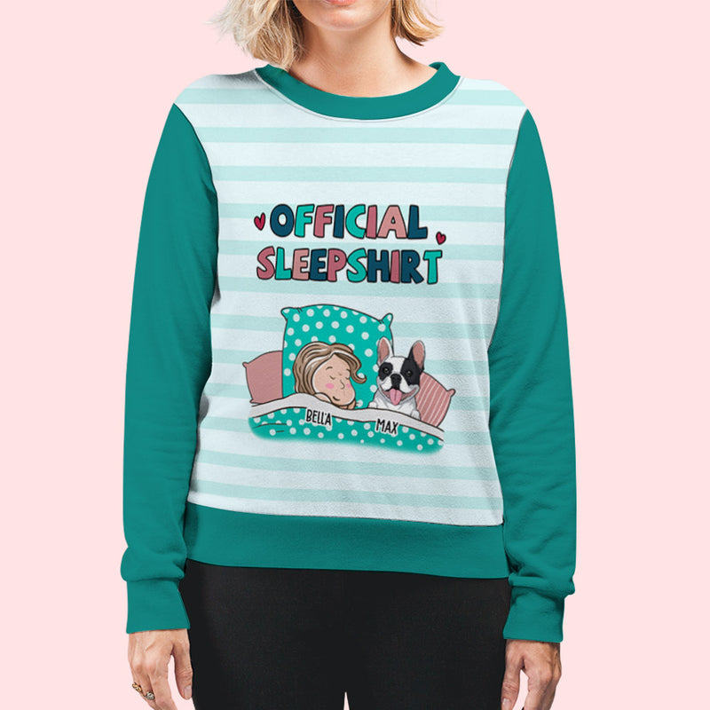 Pet Official Sleepshirt - Personalized Custom All-Over-Print Sweatshirt