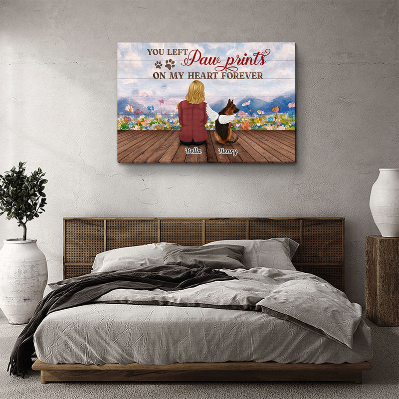 On My Heart Forever - Personalized Custom Canvas Print