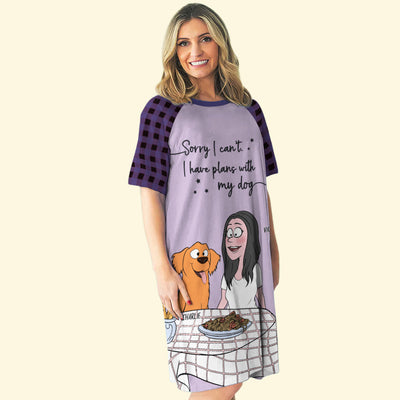 I Have Plans - Personalized Custom 3/4 Sleeve Dress