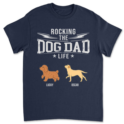 Dog Mom Dad Vintage - Personalized Custom Unisex T-shirt