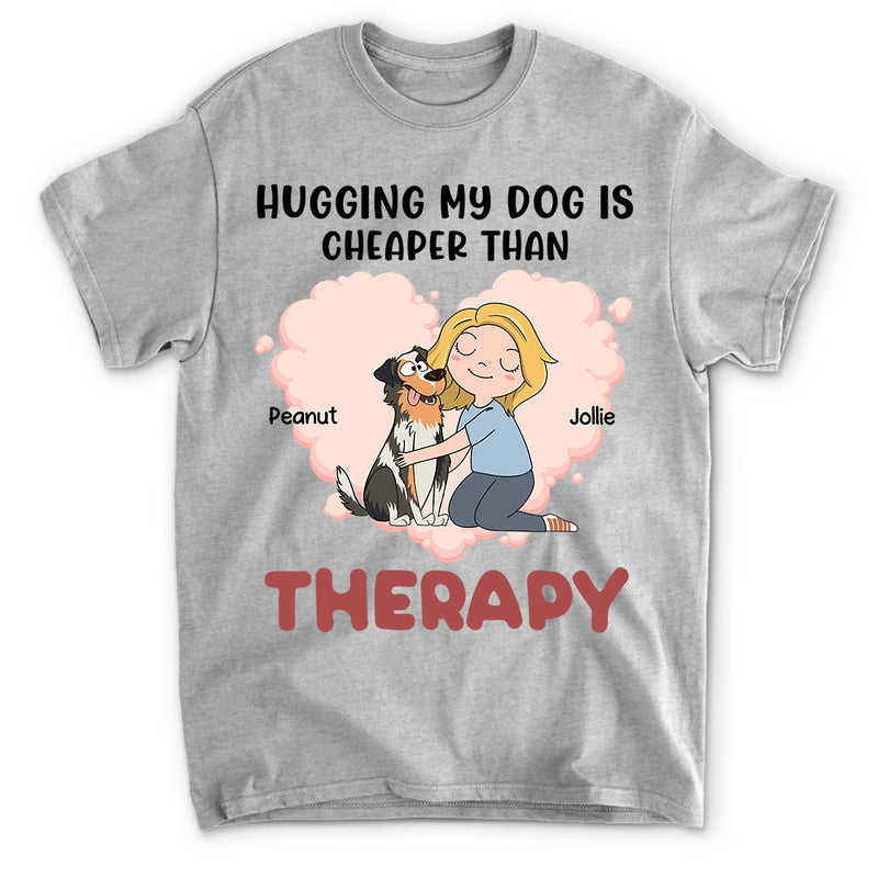 Hugging Dog - Personalized Custom Unisex T-shirt