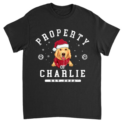 Dog Property Christmas - Personalized Custom Unisex T-shirt