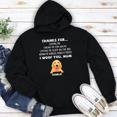Dog Thanks For... - Personalized Custom Hoodie
