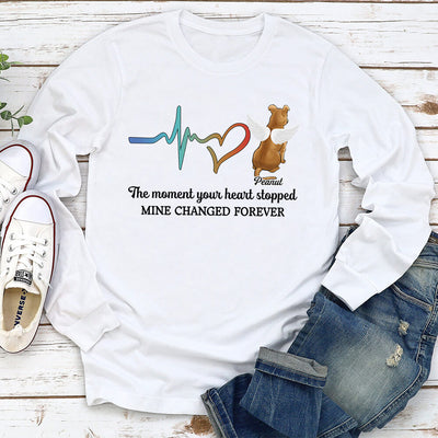 The Moment Your Heart Stopped - Personalized Custom Long Sleeve T-shirt
