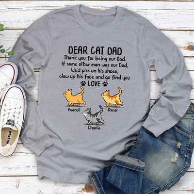 Being Cat Dad - Personalized Custom Long Sleeve T-shirt
