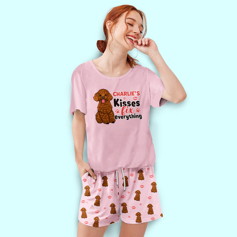 Dog Kisses - Personalized Custom Short Pajama Set