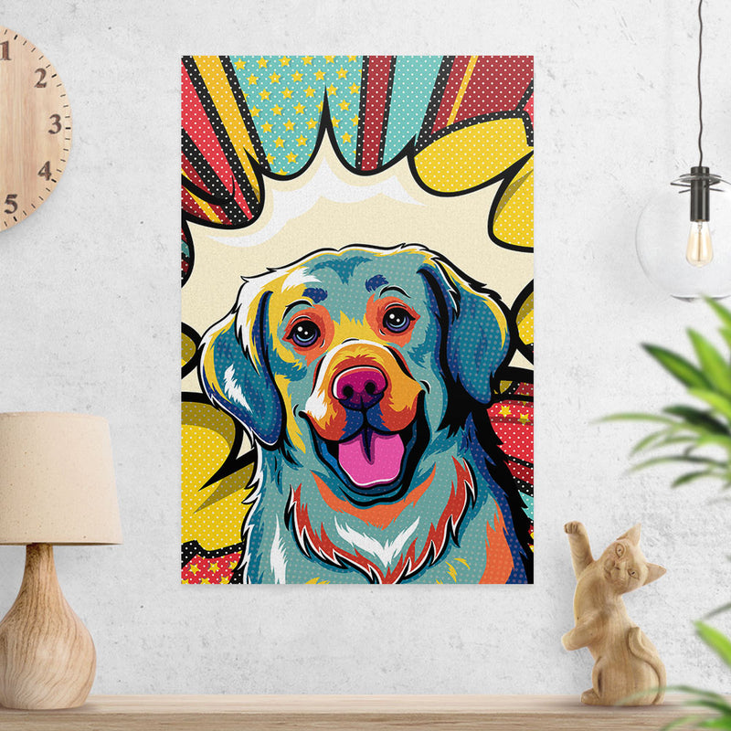 Golden Retriever Pop Art 2 - Poster