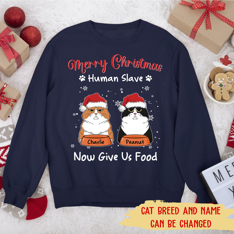 Merry Christmas Human Slave - Personalized Custom Sweatshirt
