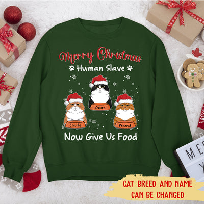 Merry Christmas Human Slave - Personalized Custom Sweatshirt