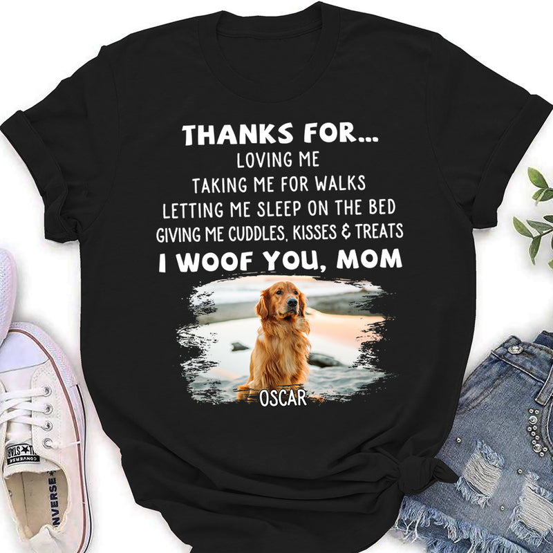 Dog Thanks For Photo - Personalized Custom Women&