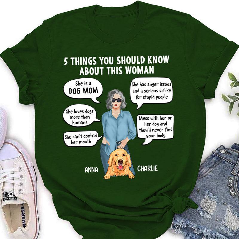 5 Things Dog Mom - Personalized Custom Women&