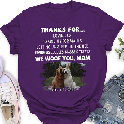 Dog Thanks For Photo - Personalized Custom Women's T-shirt