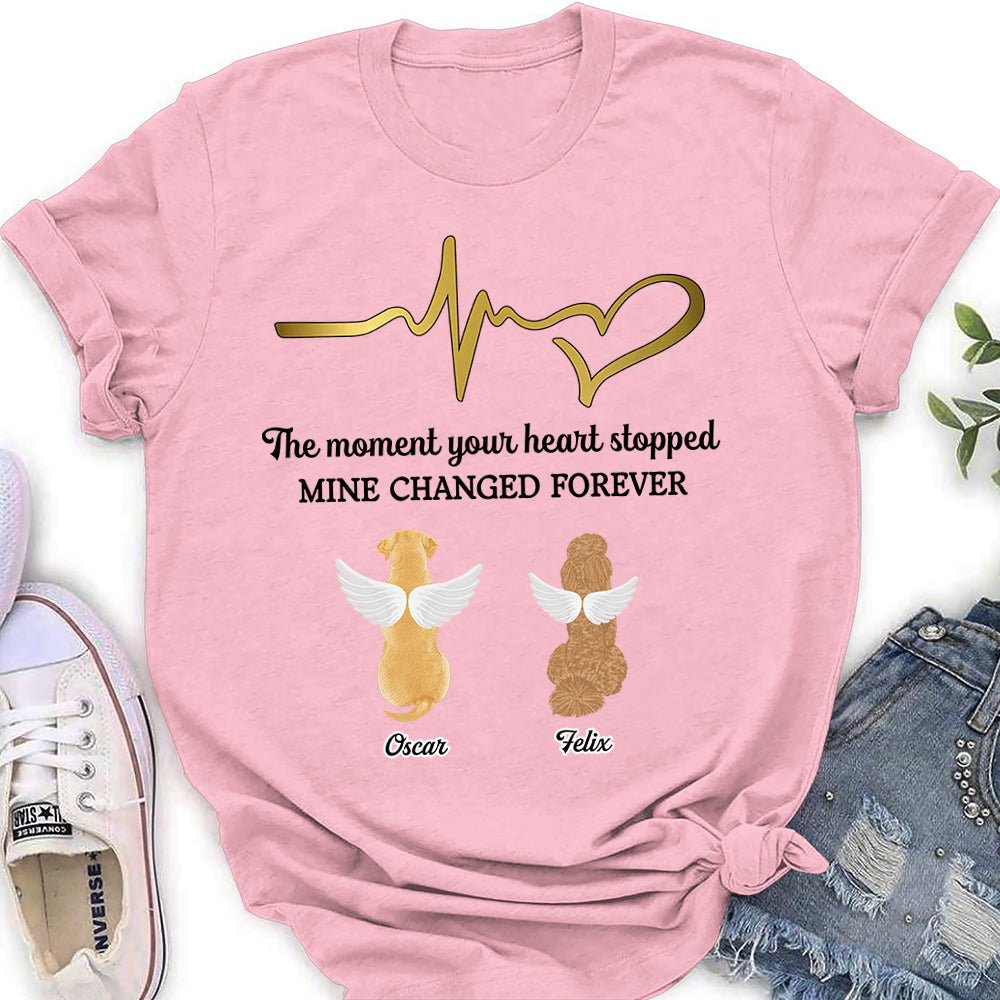 The Moment Your Heart Stopped - Personalized Custom Women's T-shirt 