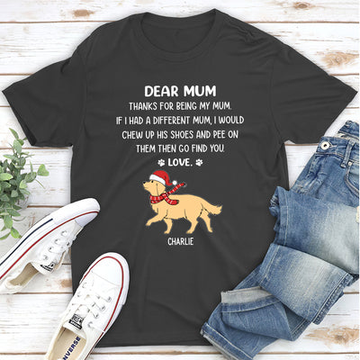 Thanks Dad Mom Christmas - Personalized Custom Unisex T-shirt