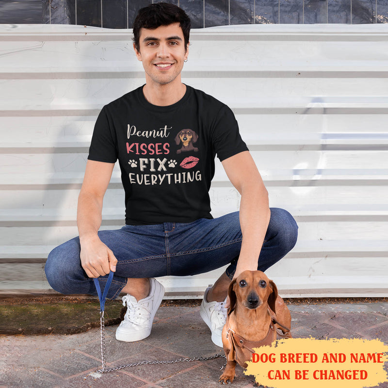 Dog kisses fix everything - Personalized Unisex T-shirt