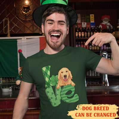 Love St Patrick - Personalized Custom Unisex T-shirt - Gifts For Dog Lovers