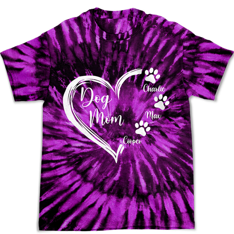 Dog Mom Heart - Personalized Custom All-over-print T-shirt