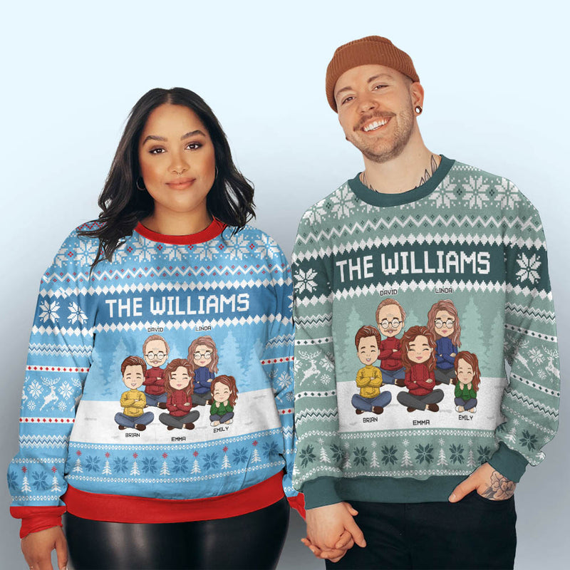 Our Family Sweatshirt - Personalized Custom All-Over-Print Sweatshirt