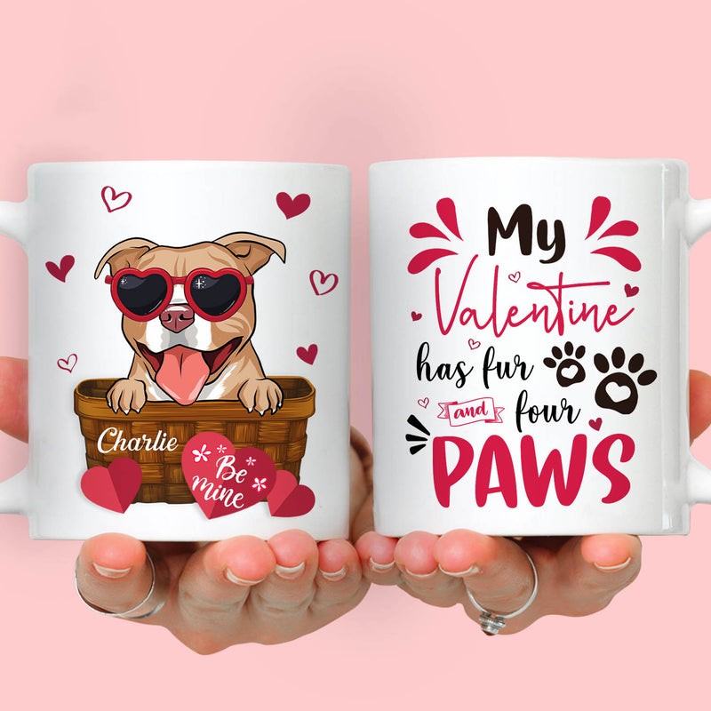 My Valentine Has Fur - Personalized Custom Coffee Mug