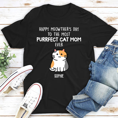 Purrfect Cat Mom 2 - Personalized Custom Unisex T-shirt