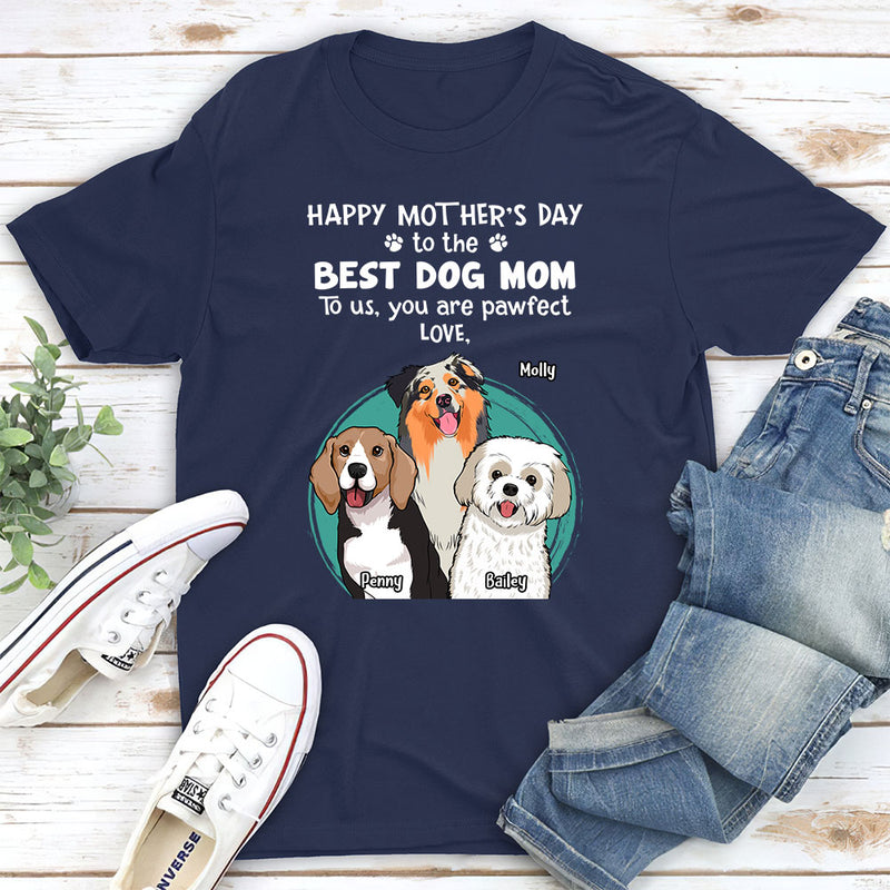 Pawfect Dog Mom - Personalized Custom Unisex T-shirt