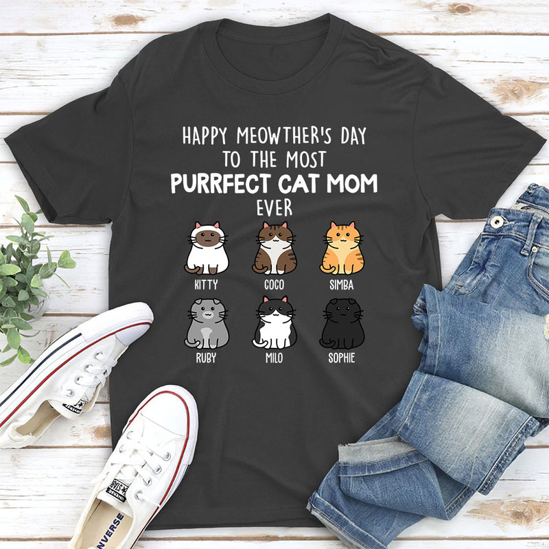 Purrfect Cat Mom 2 - Personalized Custom Unisex T-shirt