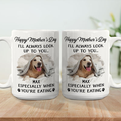 Dog Look Up To You Photo - Personalized Custom Coffee Mug