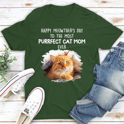 Purrfect Cat Mom 2 - Personalized Custom Unisex T-shirt