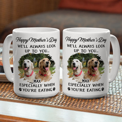 Dog Look Up To You Photo - Personalized Custom Coffee Mug