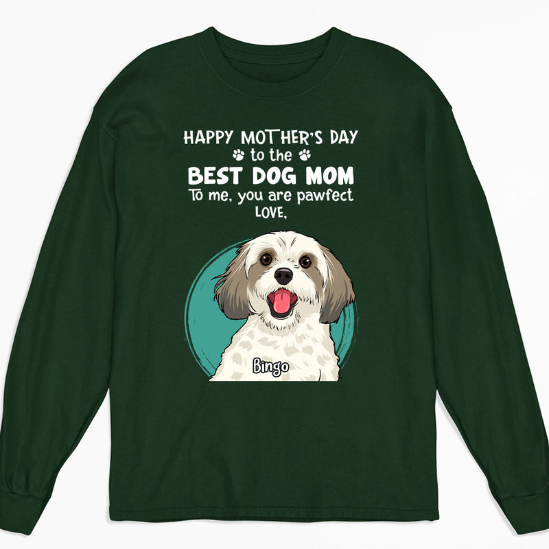 Pawfect Dog Mom - Personalized Custom Long Sleeve T-shirt