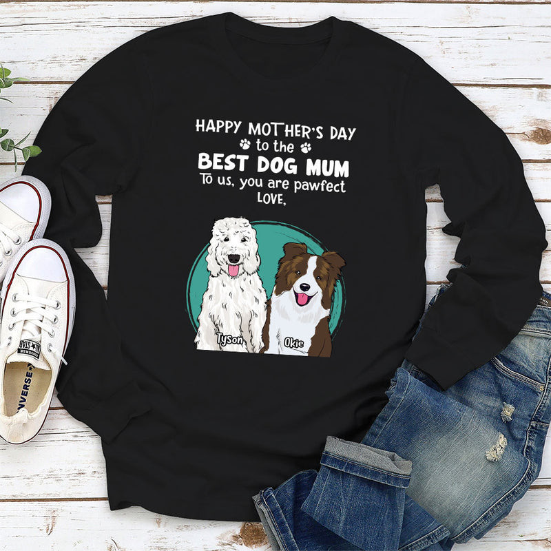 Pawfect Dog Mom - Personalized Custom Long Sleeve T-shirt