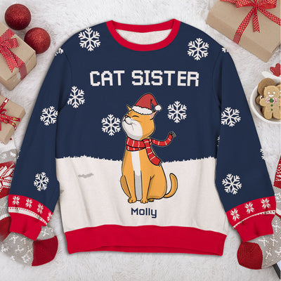 Cat Chilling - Personalized Custom Kids All-Over-Print Sweatshirt