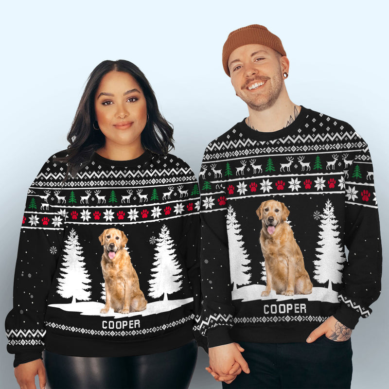 Winter Dog Photo - Personalized Custom All-Over-Print Sweatshirt