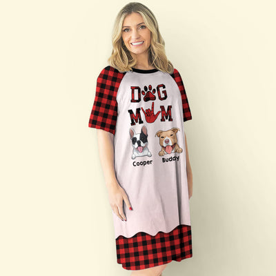 Dog Mom Pattern - Personalized Custom 3/4 Sleeve Dress