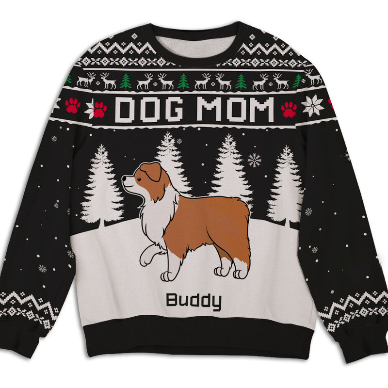Winter Dog Walking 2 - Personalized Custom All-Over-Print Sweatshirt