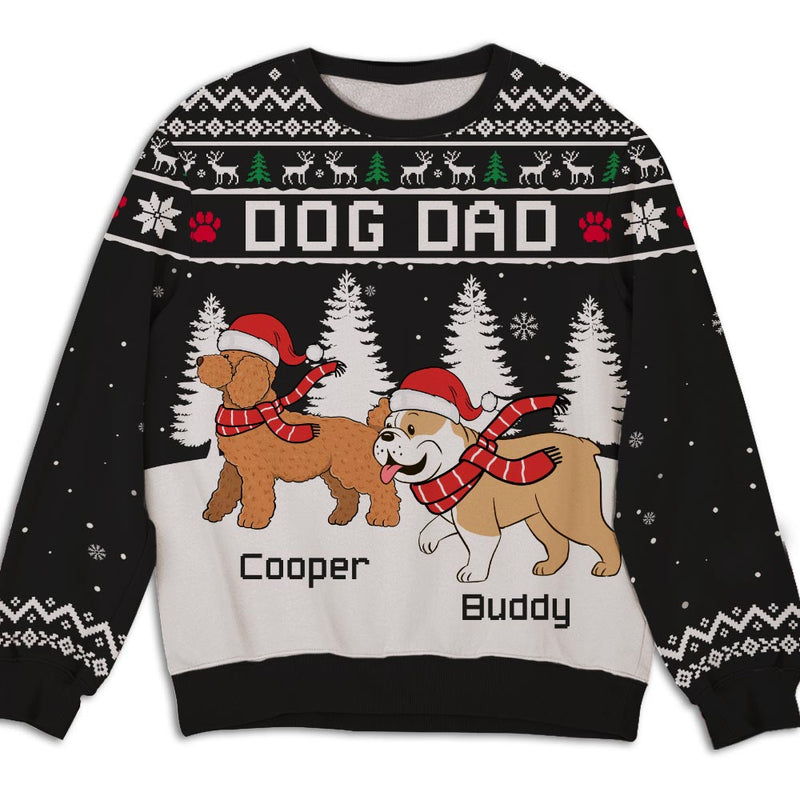 Winter Dog Walking - Personalized Custom All-Over-Print Sweatshirt