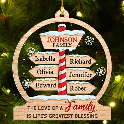 Family Greatest Blessing - Personalized Custom Acrylic Ornament