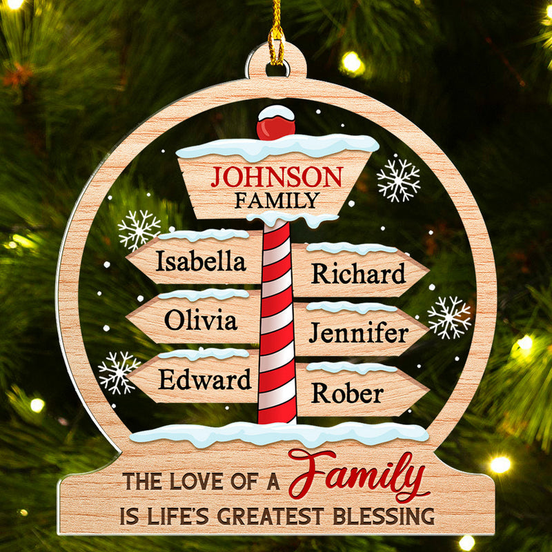 Family Greatest Blessing - Personalized Custom Acrylic Ornament