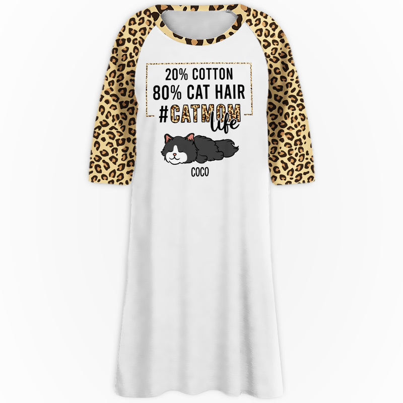 Cat Mom Life - Personalized Custom 3/4 Sleeve Dress