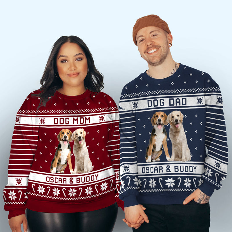 Merry Woofmas Photo - Personalized Custom All-Over-Print Sweatshirt