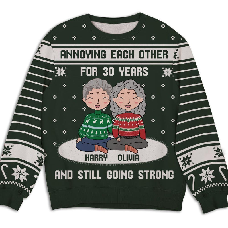 Annoying Each Other Couple - Personalized Custom All-Over-Print Sweatshirt