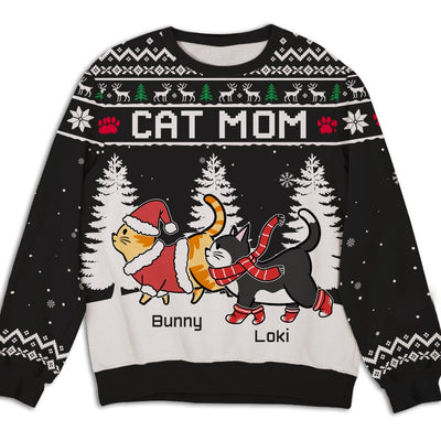 Winter Cat - Personalized Custom All-Over-Print Sweatshirt