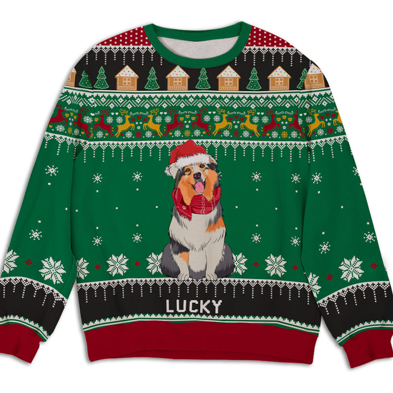 Christmas With Dogs - Personalized Custom All-Over-Print Sweatshirt