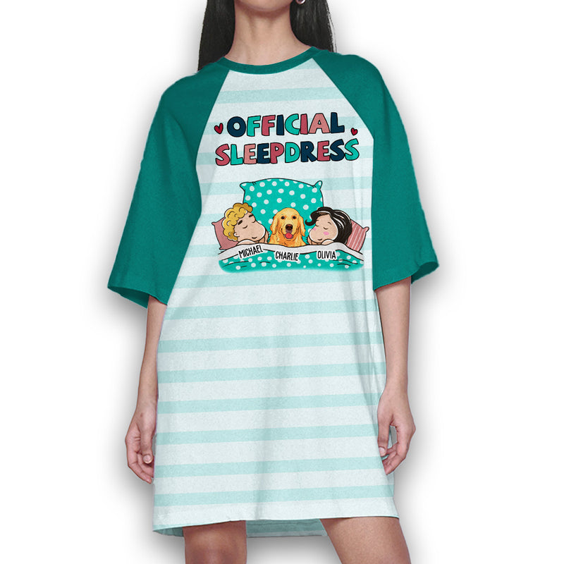 Pet Sleepshirt For Couple - Personalized Custom 3/4 Sleeve Dress