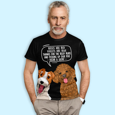 Picking Up My Poo - Personalized Custom Premium All-over-print T-shirt